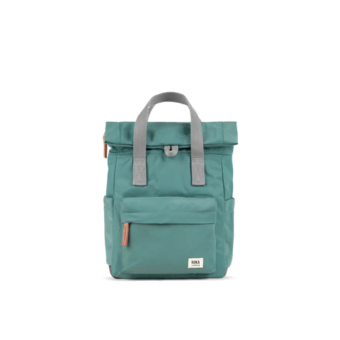 Roka Canfield B Small Sage Recycled Nylon Roll-top Backpack