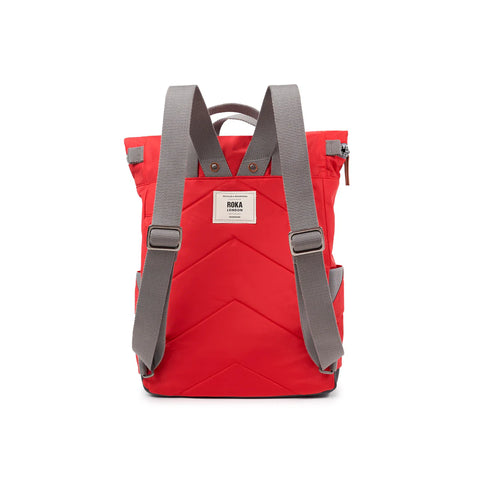 Roka Canfield B Small Chilli Oil Recycled Nylon Roll-top Backpack