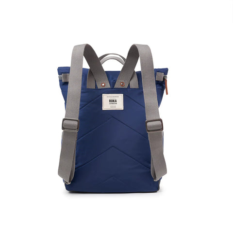 Roka Canfield B Small Crisp Blue Recycled Nylon Roll-top Backpack