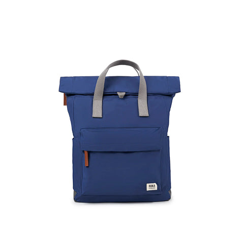 Roka Canfield B Medium Crisp Blue Recycled Nylon Roll-top Backpack