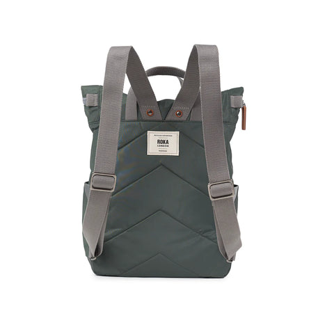 Roka Canfield B Small Thyme Recycled Nylon Roll-top Backpack