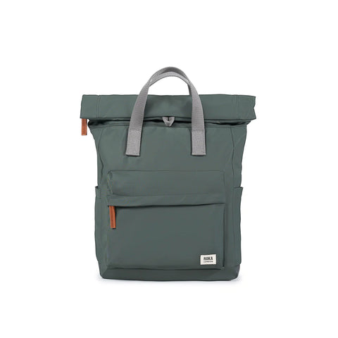 Roka Canfield B Medium Thyme Recycled Nylon Roll-top Backpack
