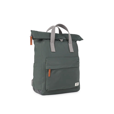 Roka Canfield B Small Thyme Recycled Nylon Roll-top Backpack