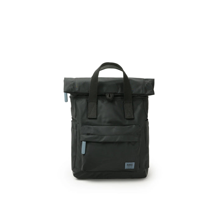 Roka Creative Waste Black Edition Canfield B Small All Black Airforce Recycled Nylon Weather Resistant Bag