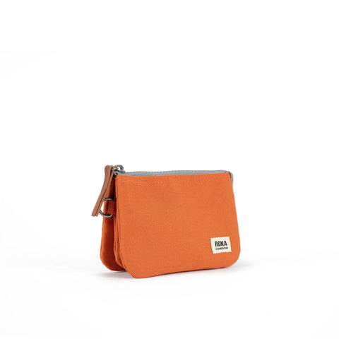 Roka Carnaby Atomic Orange Recycled Canvas Wallet