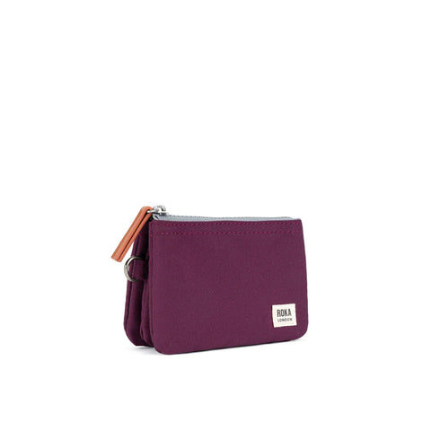 Roka Carnaby Cherry Lacquer Recycled Canvas Wallet