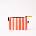 Roka Carnaby Small Coral Stripe Canvas Wallet