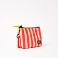 Roka Carnaby Small Coral Stripe Canvas Wallet