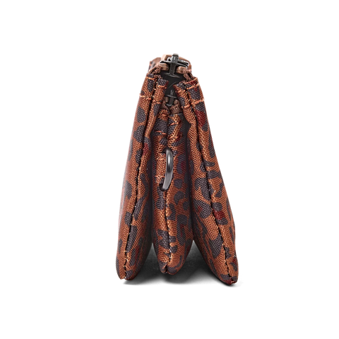 Roka Carnaby Small Mini Leopard Canvas Wallet