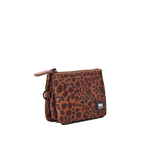 Roka Carnaby Small Mini Leopard Canvas Wallet