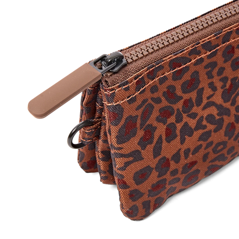 Roka Carnaby Small Mini Leopard Canvas Wallet