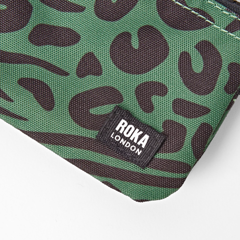 Roka Carnaby Small Mixed Animal Artichoke Canvas Wallet