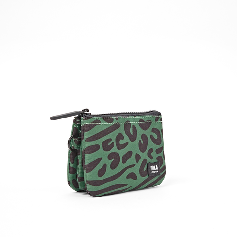 Roka Carnaby Small Mixed Animal Artichoke Canvas Wallet