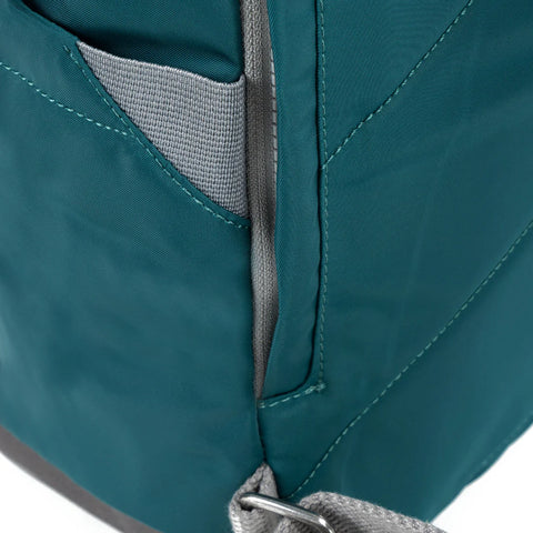 Roka Canfield B Medium Teal Recycled Nylon Roll-top Backpack
