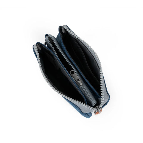 Roka Carnaby Deep Blue Recycled Canvas Wallet