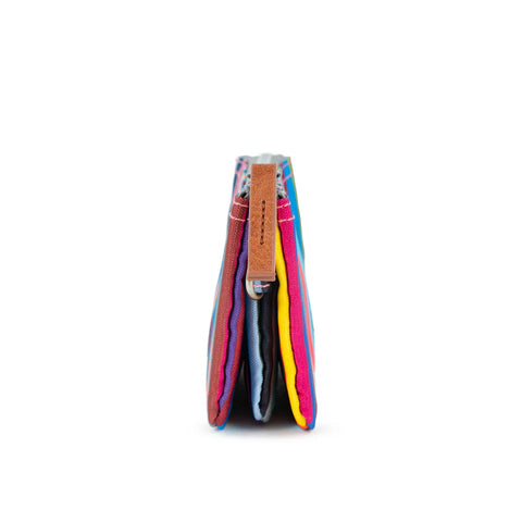 Roka Carnaby Multi Stripe Recycled Canvas Wallet