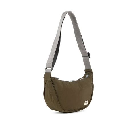 Roka Farringdon Moss Taslon Half Moon Bag
