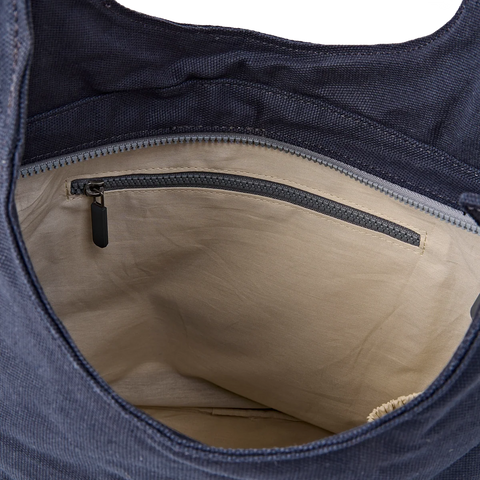 Roka Hoxton Large Anthracite Cotton Canvas Shoulder Bag