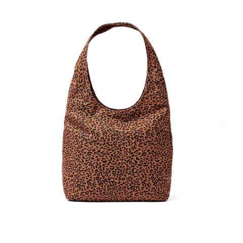Roka Hoxton Large Mini Leopard Cotton Canvas Shoulder Bag
