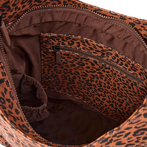 Roka Hoxton Large Mini Leopard Cotton Canvas Shoulder Bag