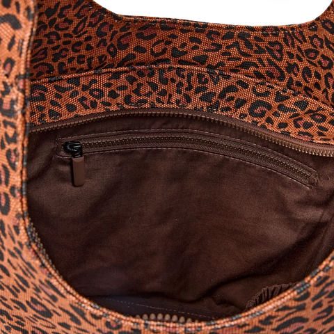Roka Hoxton Large Mini Leopard Cotton Canvas Shoulder Bag
