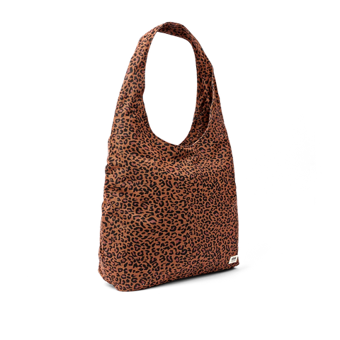 Roka Hoxton Large Mini Leopard Cotton Canvas Shoulder Bag