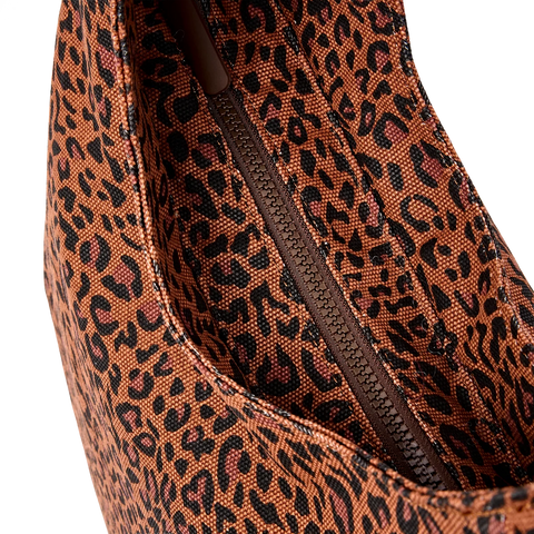 Roka Hoxton Large Mini Leopard Cotton Canvas Shoulder Bag