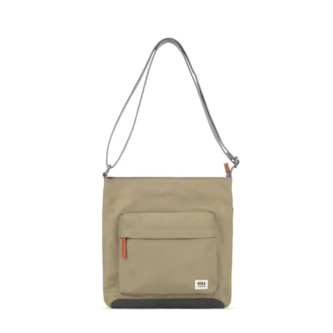 Roka Kennington B Medium Taupe Recycled Canvas Cross Body Bag