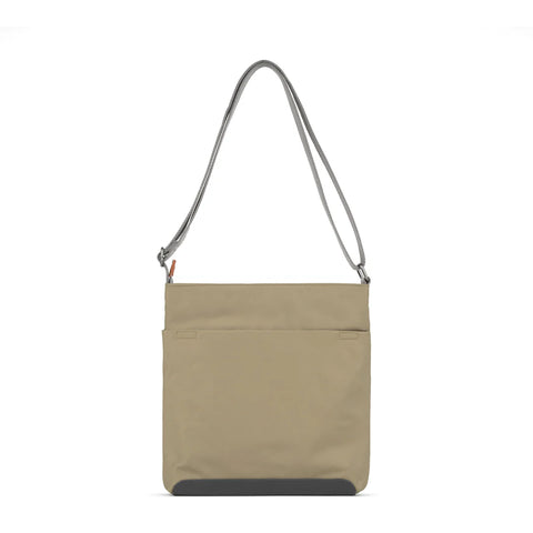 Roka Kennington B Medium Taupe Recycled Canvas Cross Body Bag