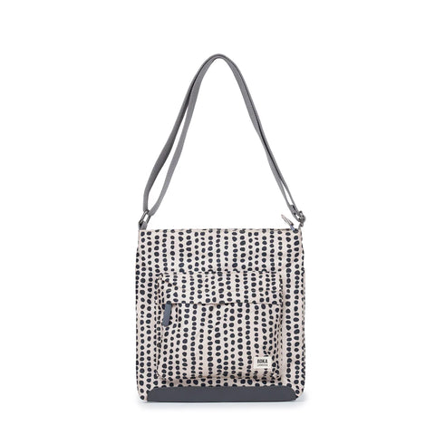 Roka Kennington B Medium Linear Dot Recycled Canvas Cross Body Bag