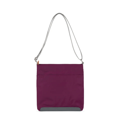 Roka Kennington B Medium Royal Burgundy Recycled Canvas Cross Body Bag