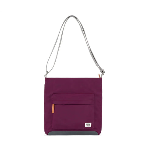 Roka Kennington B Medium Royal Burgundy Recycled Canvas Cross Body Bag