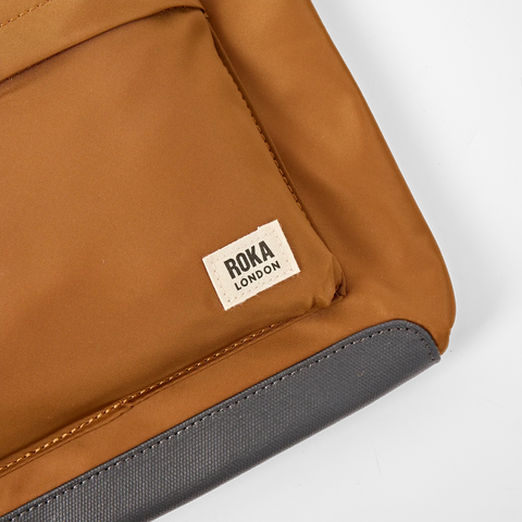 Roka Kennington B Medium Biscuit Recycled Nylon Cross Body Bag