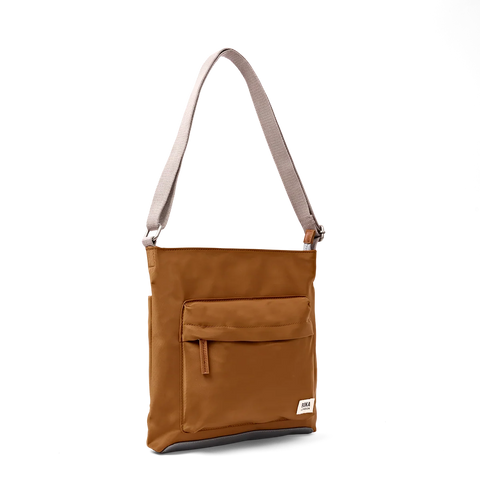 Roka Kennington B Medium Biscuit Recycled Nylon Cross Body Bag
