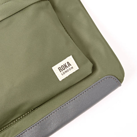 Roka Kennington B Medium Chive Recycled Nylon Cross Body Bag