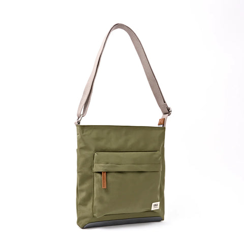 Roka Kennington B Medium Chive Recycled Nylon Cross Body Bag