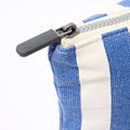 Roka Maida Vale Medium Pouch Denim Stripe Cotton Canvas