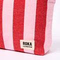 Roka Maida Vale Medium Pouch Strawberry Stripe Cotton Canvas