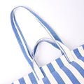 Roka Marylebone Tote Denim Stripe Cotton Canvas