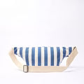 Roka Mill Hill Denim Stripe Recycled Canvas Crossbody Bum Bag