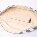 Roka Mill Hill Denim Stripe Recycled Canvas Crossbody Bum Bag