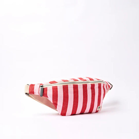 Roka Mill Hill Strawberry Stripe Recycled Canvas Crossbody Bum Bag