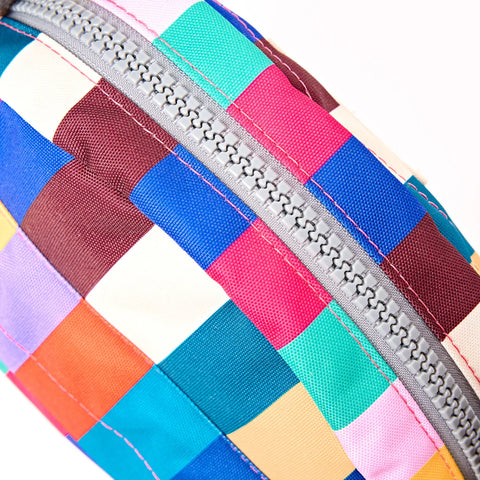 Roka Paddington B Wide Multi Stripe  Recycled Canvas Cross Body Bag
