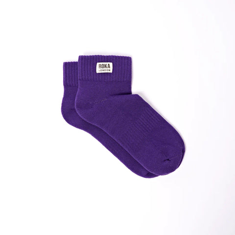 Roka Wembley Purple Womens Organic Cotton Super Comfy Stylish Socks