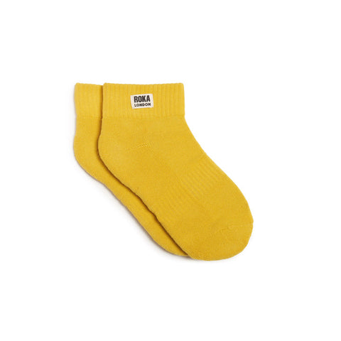 Roka Wembley Summer Yellow Womens Organic Cotton Super Comfy Stylish Socks