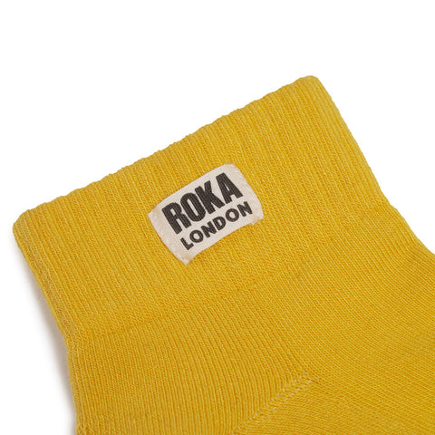 Roka Wembley Summer Yellow Womens Organic Cotton Super Comfy Stylish Socks