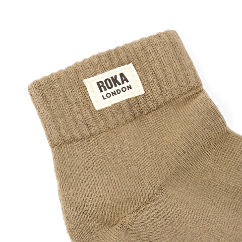 Roka Wembley Khaki Womens Organic Cotton Super Comfy Stylish Socks