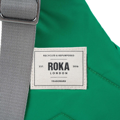 Roka Willesden B Large Sling Emerald Recycled Nylon Cross Body Bag