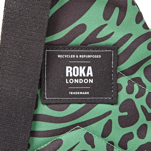 Roka Willesden B Large Sling Mixed Animal Artichoke Recycled Canvas Cross Body Bag