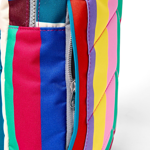 Roka Willesden B Large Sling Wide Multi Stripe Recycled Canvas Cross Body Bag